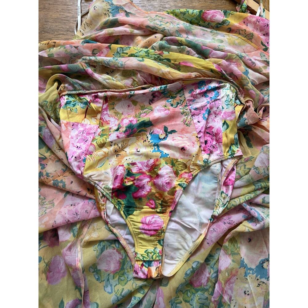 New For Love & Lemons Women's Madison Floral Maxi Dress Multicolor Size Large - Picture 13 of 13